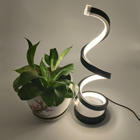 Lampe de table LED spirale moderne nordique pour chambre à coucher, éclairage intérieur minimaliste, lampe d'ambiance moderne, Mesa de Luz, Lamparas LED