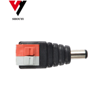 Connecteur CCTV à sertir, connecteur DC 2,1 * 5,5 mm, adaptateur de prise d'alimentation, connecteur DC 12V