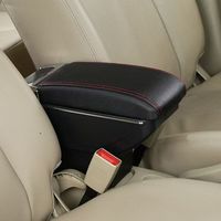Boîte d'accoudoir universelle en cuir PU de haute qualité, console double couche télescopique avec 3 ports USB, sans perçage, pour Mitsubishi Mirage G4