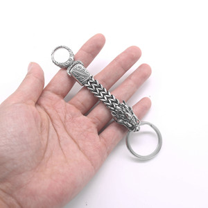 yunnique Stainless Steel Dragon Head Keychain <b>Chain</b> Pendant Unisex Gift Jewelry Accessory - Product Image 5