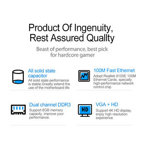 Bo Mạch Chủ H55M Hỗ Trợ Bộ Xử Lý LGA1156(Core I7/I5/I3) Với Khe Cắm Bộ Nhớ <span class=keywords><strong>DDR3</strong></span> Kép Khe Cắm Đồ Họa PCI-E 8X Cổng VGA + HD - Product Image 4
