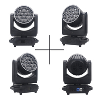 Projecteur LED mobile 19x15W Zoom RGBW 4-en-1 pour DJ, discothèque, scène, fête - Lumière de scène LED Pixel DMX à tête mobile