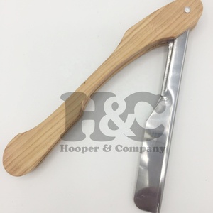New Design Barber <b>Straight</b> <b>Razor</b> With Wood Handle Black Coated <b>Razor</b> Wooden Handle Private Label Logo Offer High Demand <b>Razors</b> - Product Image 2