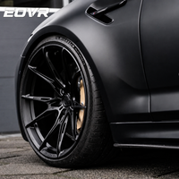 Jantes forgées EVOR, jantes en alliage d'aluminium concaves profondes, jantes noires pour voitures particulières Corvette C7 C8