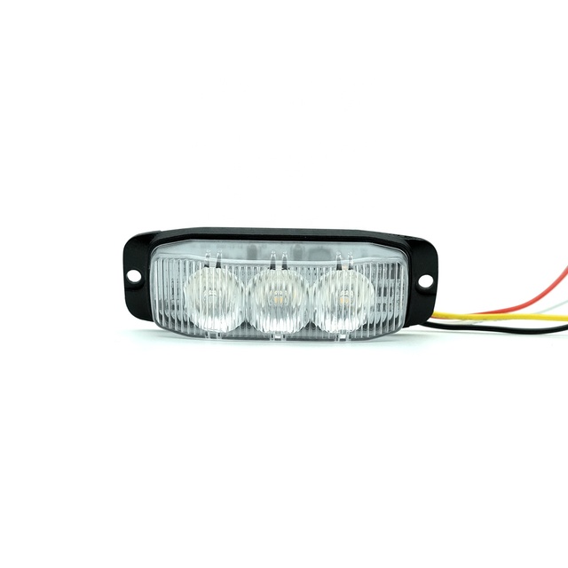 R65 3 LED Mini Car Emergency Strobe Flashing Warning Light 12V 24V LED Grille Lights for Vehicles