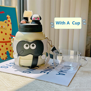 Bouteille d'eau en acier inoxydable pour les sports scolaires Mignon enfants filles garçons nouveau dessin animé chien flacon à vide tasse tasse isotherme - Product Image 4