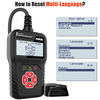 ANCEL AS100 Scanner OBDII Outil de diagnostic automobile Lecteur de codes moteur avec données en temps réel et capture d'image pour voitures à essence