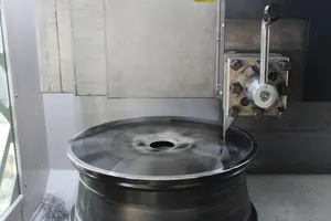 Máquina cnc de reparo da roda vertical wrc28v, para rodas de liga