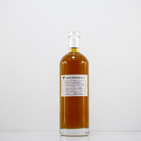 Bouteille de vin en verre à brandy cylindrique de 500ml sans couvercle pour boissons Bouteille de vin rouge