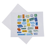 Autocollant adhésif laser, stock d'usine, imperméable, double face, imprimable, feuille PET format A4, papier autocollant pour imprimante laser
