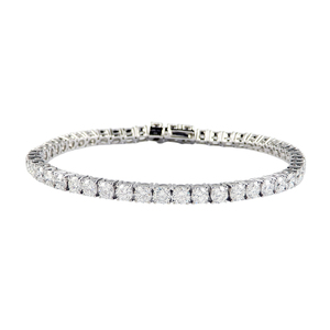 สร้อยข้อมือทองคำขาว 14K เพชรเลี้ยงในห้องปฏิบัติการ ขนาด 6.25 นิ้ว - Product Image 1