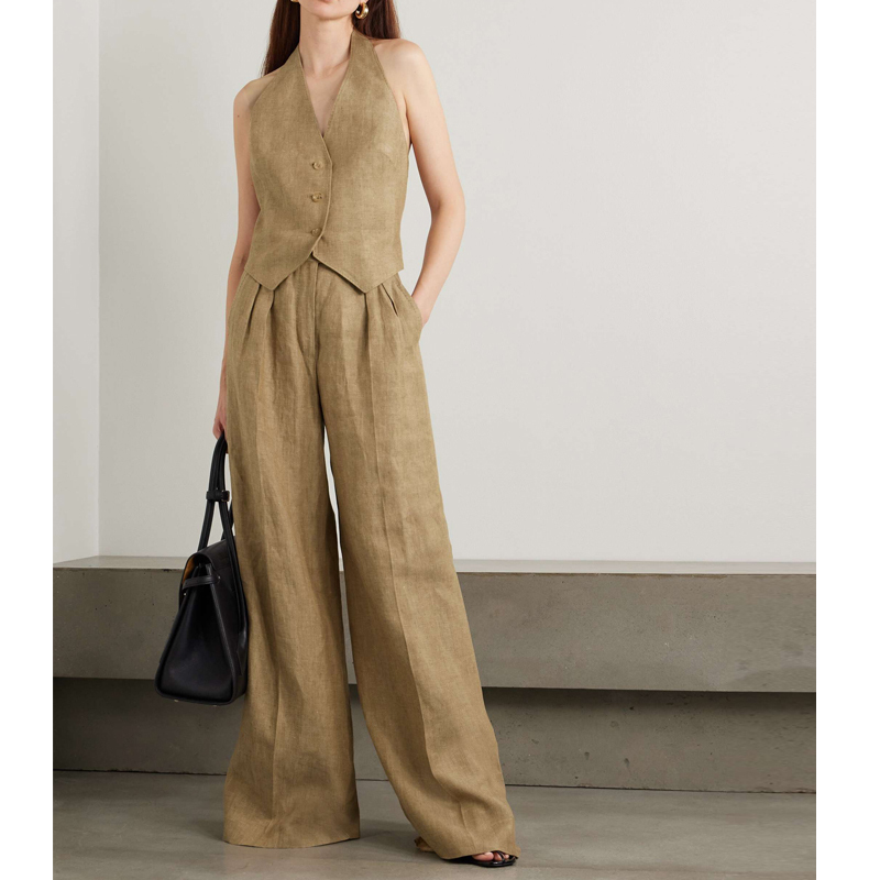 Custom Women s Casual Black Linen