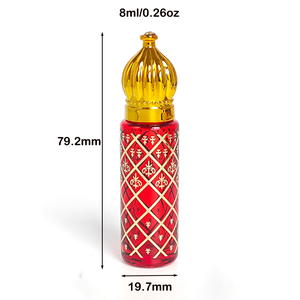 Flacone Roll-on di Lusso da 8ml per Oli Essenziali e Cosmetici, Design Elegante in Nero, Blu, Rosso, <span class=keywords><strong>Verde</strong></span>, Viola e <span class=keywords><strong>Oro</strong></span> - Product Image 6