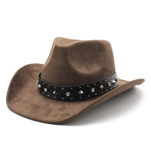 Sombrero <span class=keywords><strong>de</strong></span> Vaquero Grande <span class=keywords><strong>de</strong></span> Gamuza para Primavera y Otoño, Estilo Simple y Moderno, Retro, Color Sólido, Suave, para Fiestas, para Hombre y Mujer, Estilo Europeo y Americano - Product Image 5
