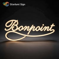 Lettres en acrylique personnalisées effet néon pour les devantures de magasins de détail