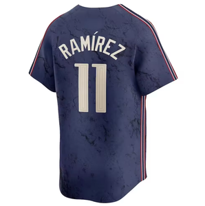 Maillots de baseball américains cousus de haute qualité en gros pour hommes Cleveland 11 Jose Ramirez - Product Image 3