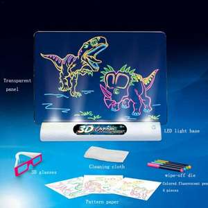 <span class=keywords><strong>2023</strong></span> nuevo 3D LED luz brillante niños mágicos tablero de dibujo de escritura - Product Image 2