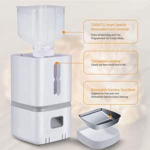 Alimentador automático para gatos de 7l, dispensador automático de alimentos para 1-4 porciones de comida, grabación de voz, comederos temporizados para gatos para alimentos secos, alimentador inteligente - Product Image 5