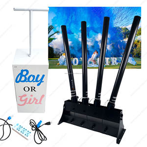 صبي فتاة تي إن تي الدخان الطفل بخاخ إلكتروني مسحوق حلويات مدفع أربعة أنابيب الكشف عن الجنس لحفلات الزفاف في الهواء الطلق والألعاب النارية الحزب - Product Image 6