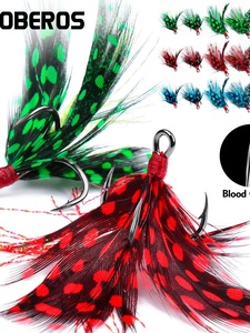 Amo Triplo in Acciaio ad Alto Tenore di Carbonio con Scanalatura per il Sangue e Punte Appuntite per la Pesca con Esche Artificiali, per Persico, Pesca sul Ghiaccio e da Barca - Product Image 5