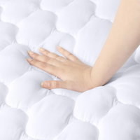 Protège-matelas épais matelassé Queen, housse de matelas silencieuse, convient jusqu'à 21 "de profondeur, blanc anti-poussière