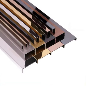 Decoración para el hogar, azulejo de acero inoxidable, ribete de pared, tira de forma especial de Metal para esquina de cerámica - Product Image 1