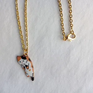 Dangling Cats Necklaces Calico Cat Siamese Cat Pendant Gift for Cat Lovers Gift for Teens Gift for Her For Yourself