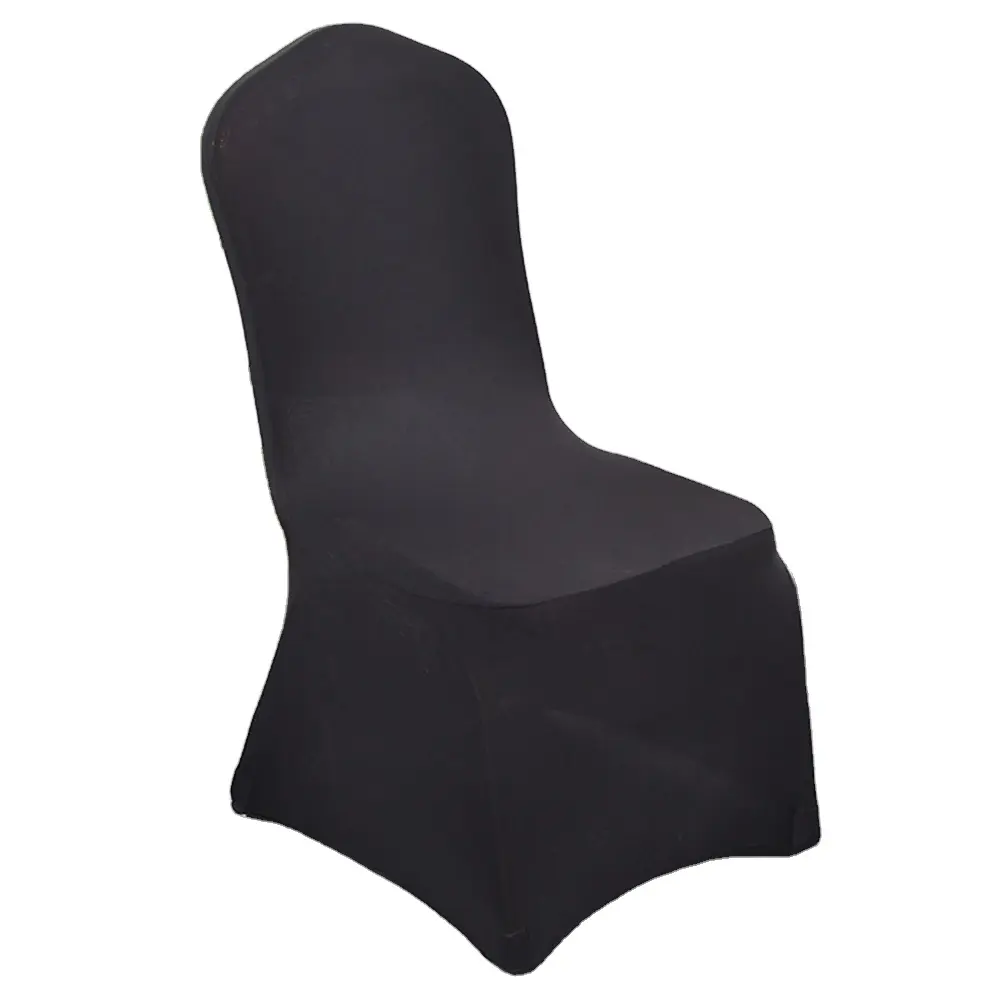 Черные эластичные чехлы из спандекса для складных стульев, чехлы для обеденных стульев, защита для вечеринки, свадьбы, улицы