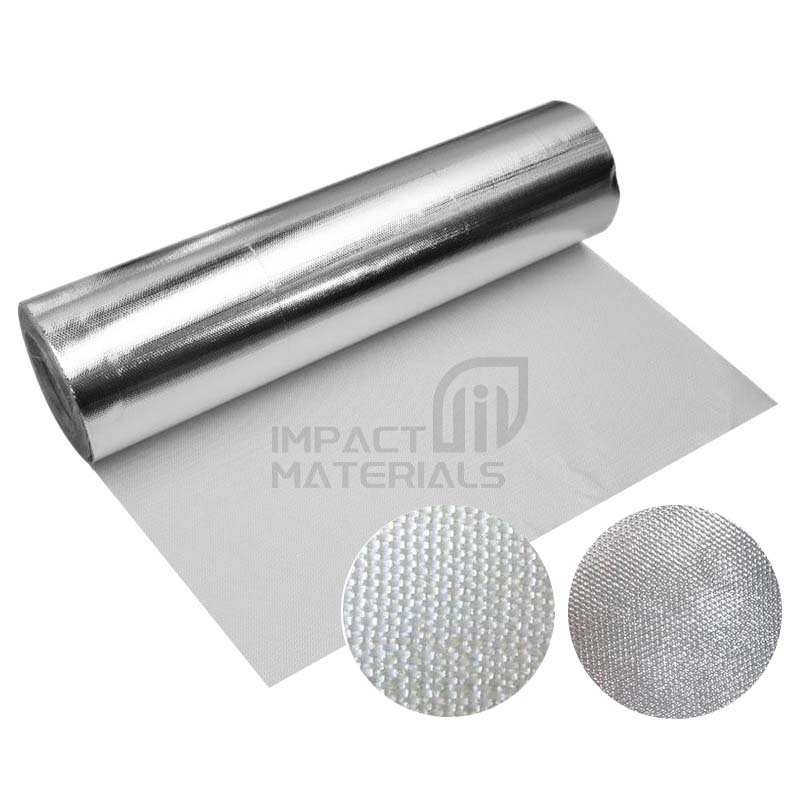 Теплоизоляция огнеупорная алюминиевая Стекловолоконная ткань рулоны силиконовое покрытие алюминиевая фольга Стекловолоконная ткань