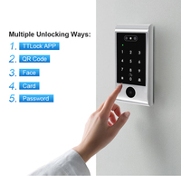 TTlock APP SDK V6-QR Yüz Tanıma QR Kodlu Erişim Kontrol Sistemi Su Geçirmez 13.56Mhz Mifare RFID Kart Okuyucu Kontrol Kapısı