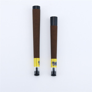 Tubes cylindriques en papier brun écologiques avec embouts filtrants et bouchons transparents - Product Image 2