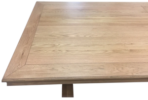 Hamptons Style Furniture Oak Wood Industrial Rustic Trestle <strong>Table</strong> Extending Rustic Natural <strong>Mesa</strong> Wood Dining Room <strong>Table</strong> - Product Image 4