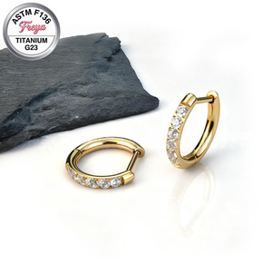 Pendientes de Aro de Titanio Freya AFTM F136 para Mujer, Joyería Fina para el Cuerpo, <span class=keywords><strong>Piercing</strong></span> de Titanio G23 con Zirconia para Nariz, Daith, Rook y <span class=keywords><strong>Tragus</strong></span> - Product Image 5