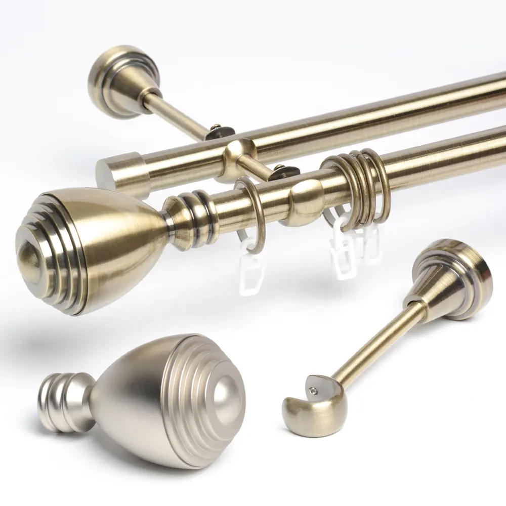 Metal Holder Rings Accessories Aluminium Curtain Poles Tracks Accessories shower curtain rod tension Curtain Rod Sets