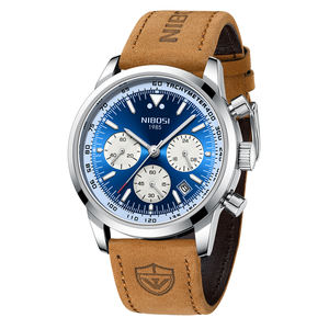 2024 nueva llegada NIBOSI 2609 Relogio Masculino relojes para hombre marca superior hombres reloj de pulsera deportivo reloj de cuarzo de cuero - Product Image 1