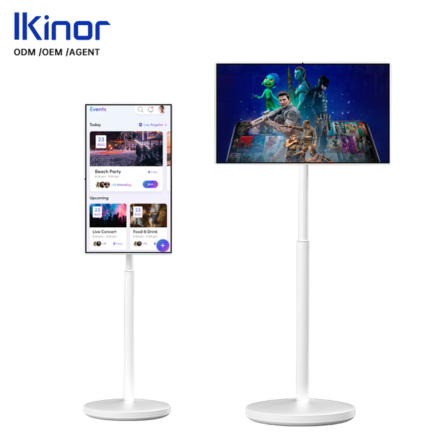 IKINOR 21.5 Inch Wireless Portable Smart TV Monitor 1080p Full HD Android 13 40-75Hz Refresh Rate Vertical Rotating Touch Screen