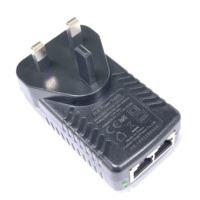 Injecteur PoE passif 100-240VAC vers 24V 48V 24W 100Mbps RJ45 PoE CE UKCA Alimentation pour CPE AP Switch Ethernet Caméra CCTV