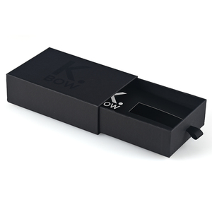 Custom Embossed Logo Jewelry Packaging Box Luxury Cardboard Sliding Drawer Gift Box with Ribbon for Necklace <b>Watch</b> <b>Ring</b> - Product Image 1