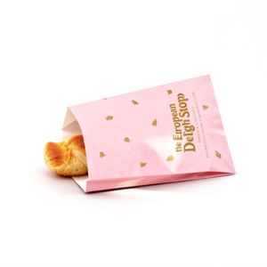 Sacs en papier kraft pour restaurant, écologiques, imperméables, de qualité alimentaire, résistants à la graisse, pour sandwichs, hamburgers, emballage personnalisé avec logo imprimé - Product Image 3