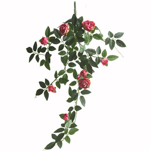 ดอกกุหลาบประดิษฐ์ยี่ห้อ Yihua รุ่น Floral Art Rosebud Vine สีชมพูและสีแดง สำหรับตกแต่งโรงแรมและใช้เป็นพร็อพถ่ายภาพ - Product Image 5