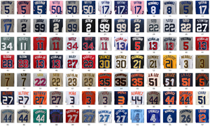 2026 rapida asciugatura traspirante MARSH ACUNA JR LINDOR HARPER JETER blu bianco rosso personalizzato da uomo maglia da Softball uniforme maglie da Baseball - Product Image 6