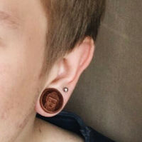 10 Paires de Plugs et Dilatateurs d'Oreille Bouddha Vintage en Bois Naturel Marron, Bijoux Corporels pour Hommes et Femmes - Cadeau et Fête