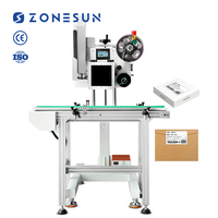 Machine d'étiquetage automatique ZONESUN ZS-TB160POP pour sachets, boîtes et emballages à surface plane, avec impression par transfert thermique en ligne