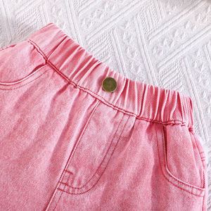 Set estivo da ragazza nuovo stile gilet in Denim senza maniche da ragazza + canotta + Shorts in denim Set tre pezzi - Product Image 6