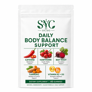 Gomitas <span class=keywords><strong>de</strong></span> Pimienta Cayena SYC BIO, Fórmula Premium Natural, 60 Unidades, Bienestar Diario para Adultos, Precio <span class=keywords><strong>de</strong></span> Fábrica OEM ODM, Suministro al por Mayor B2B - Product Image 1