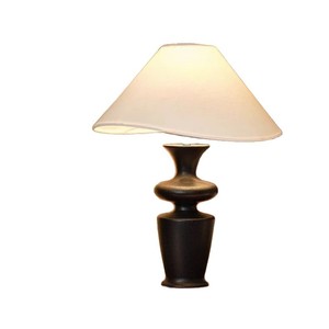 Vintage Style <b>Table</b> <b>Lamp</b> Solid Wood <b>Base</b> E27 LED Bulb 220V Switch Control Eye Caring Bedside Lighting Decor - Product Image 5