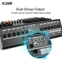 Console de Mixage Audio Numérique Professionnelle 12 Canaux avec 99 DSP, Mini Table de Mixage Sonore avec Bluetooth, MP3 et USB