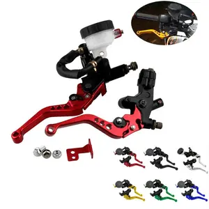 Universal CNC 22ミリメートルMotorcycle Brake Clutch Levers Master Cylinder Reservoir Set For Honda Suzuki Kawasaki Yamaha D10