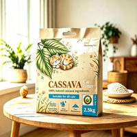 Litière pour chat en manioc écologique, contrôle des odeurs, agglomération rapide, hautement absorbante, sans poussière, faible teneur en poussière pour les foyers occupés