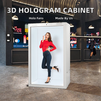 Gabinete Holográfico Interactivo 3D con IA, Cabina Holográfica Transparente para Interiores, Equipo de Pantalla, Tamaño en Pulgadas